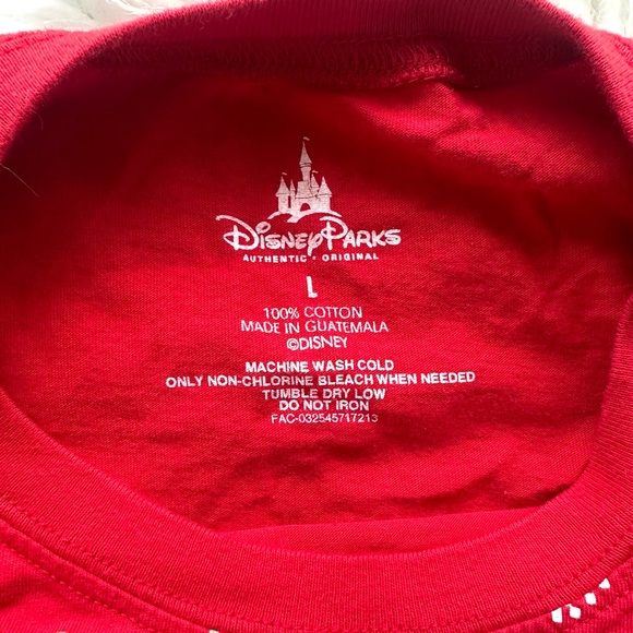 Disney Parks  Christmas T-Shirt  - Mickey Mouse Holiday Faux Cross Stitch Large - Picture 3 of 6